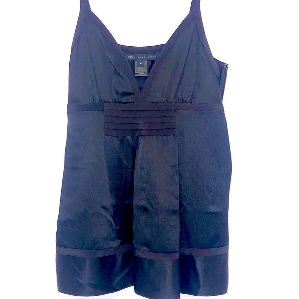 Marc Jacobs 100% Silk Tank Black Size 6